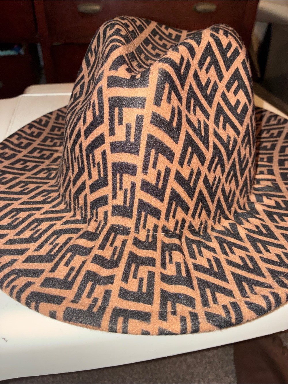 Brown & Black Hat
